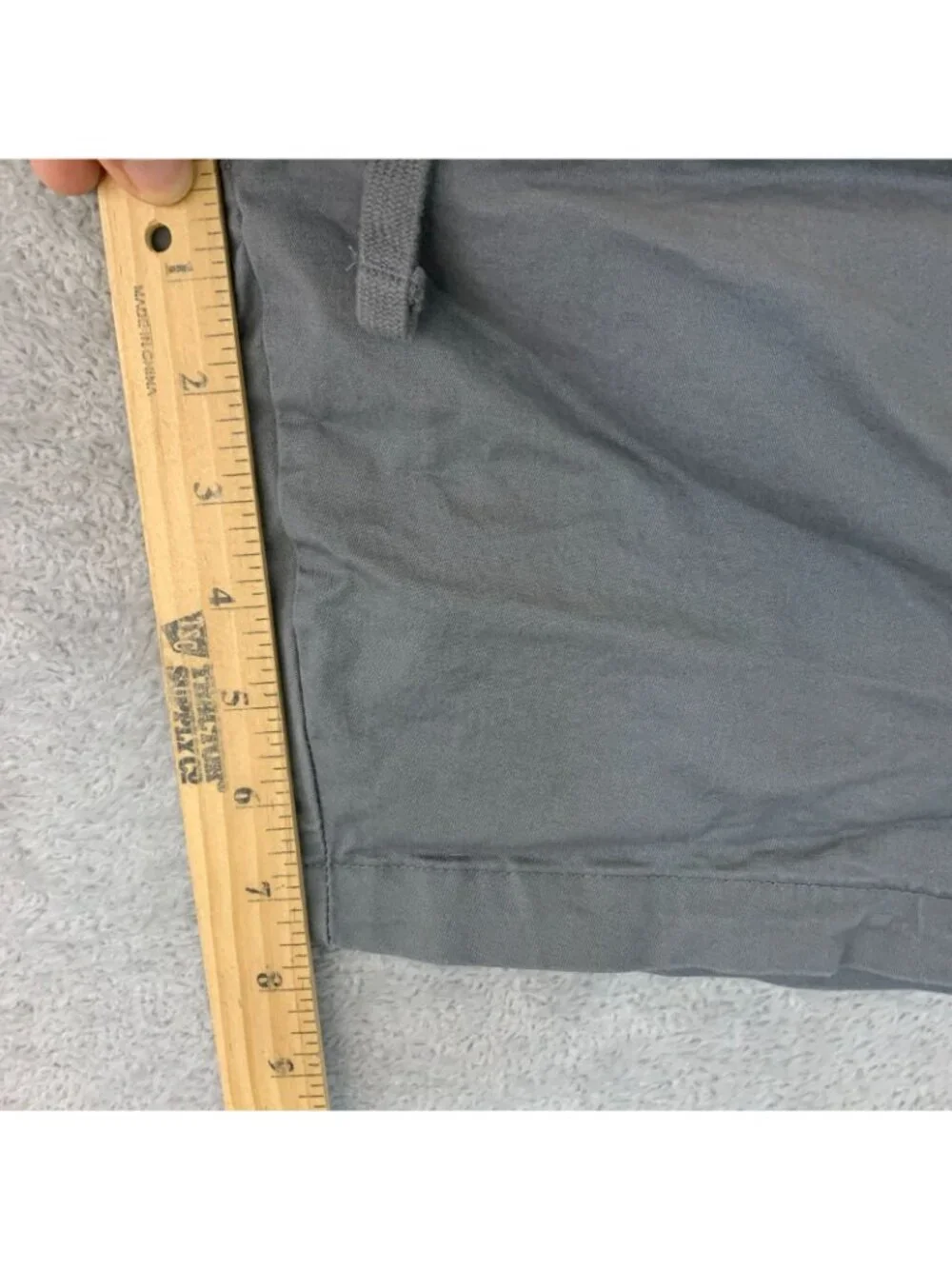 NWOT Banana Republic Men's L Gray Elastic Waist Chino Shorts 98% Cotton